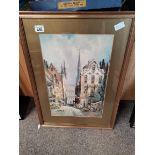 Watercolour by Charles James Keats - signed lower right entitled Brussells 1885