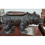 80cm x 40cm carved Early Black forest bear