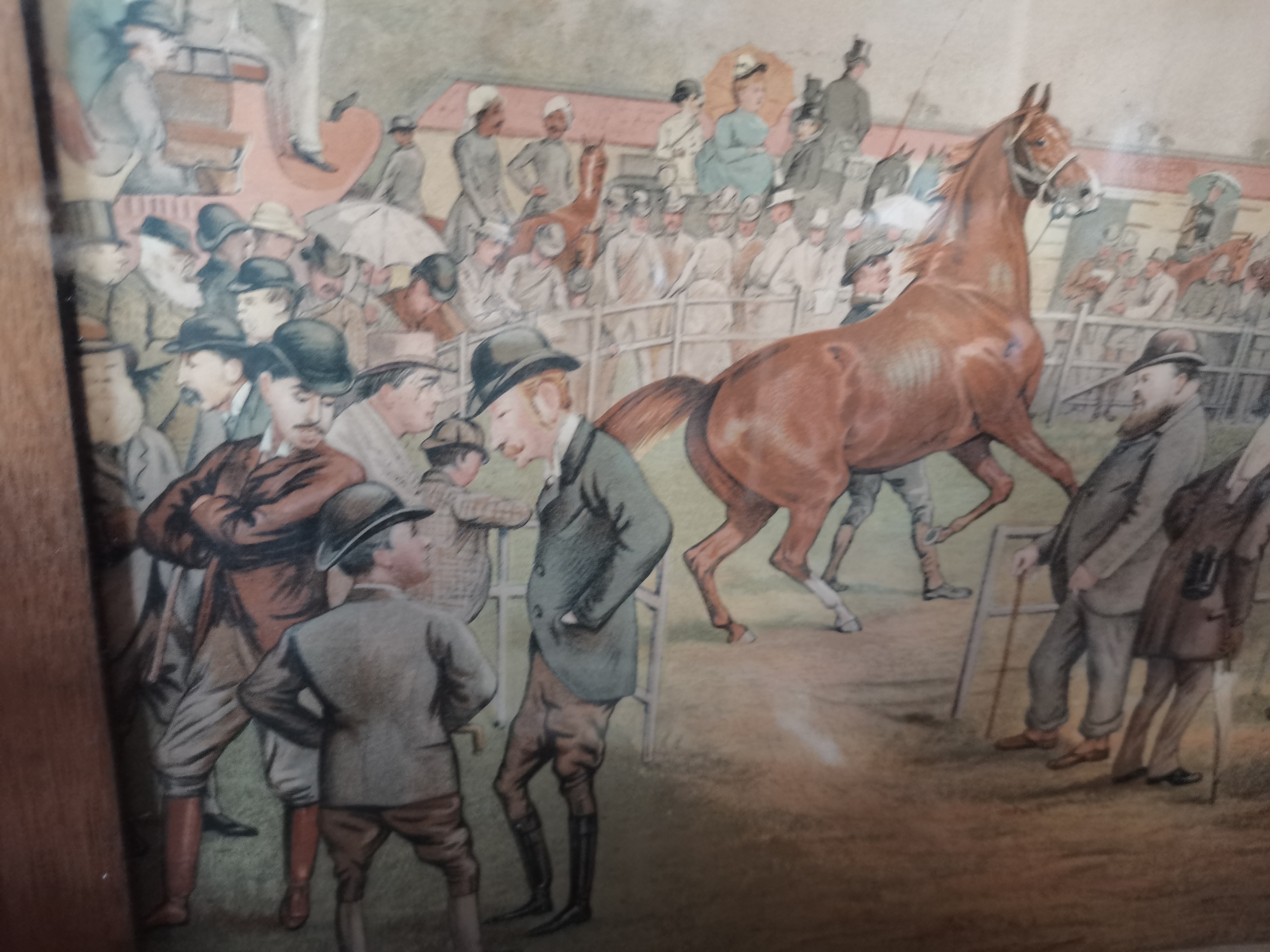 1887 Tattersalls Racing Picture By Day & Son with Edward Prince of Wales talking to other - Image 3 of 4