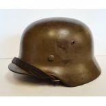 WW2 German M35 helmet with original M31 liner maker ET^^