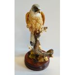 A Figure of Bird on a Wooden Stand made by Sheart and simpson England 30cm