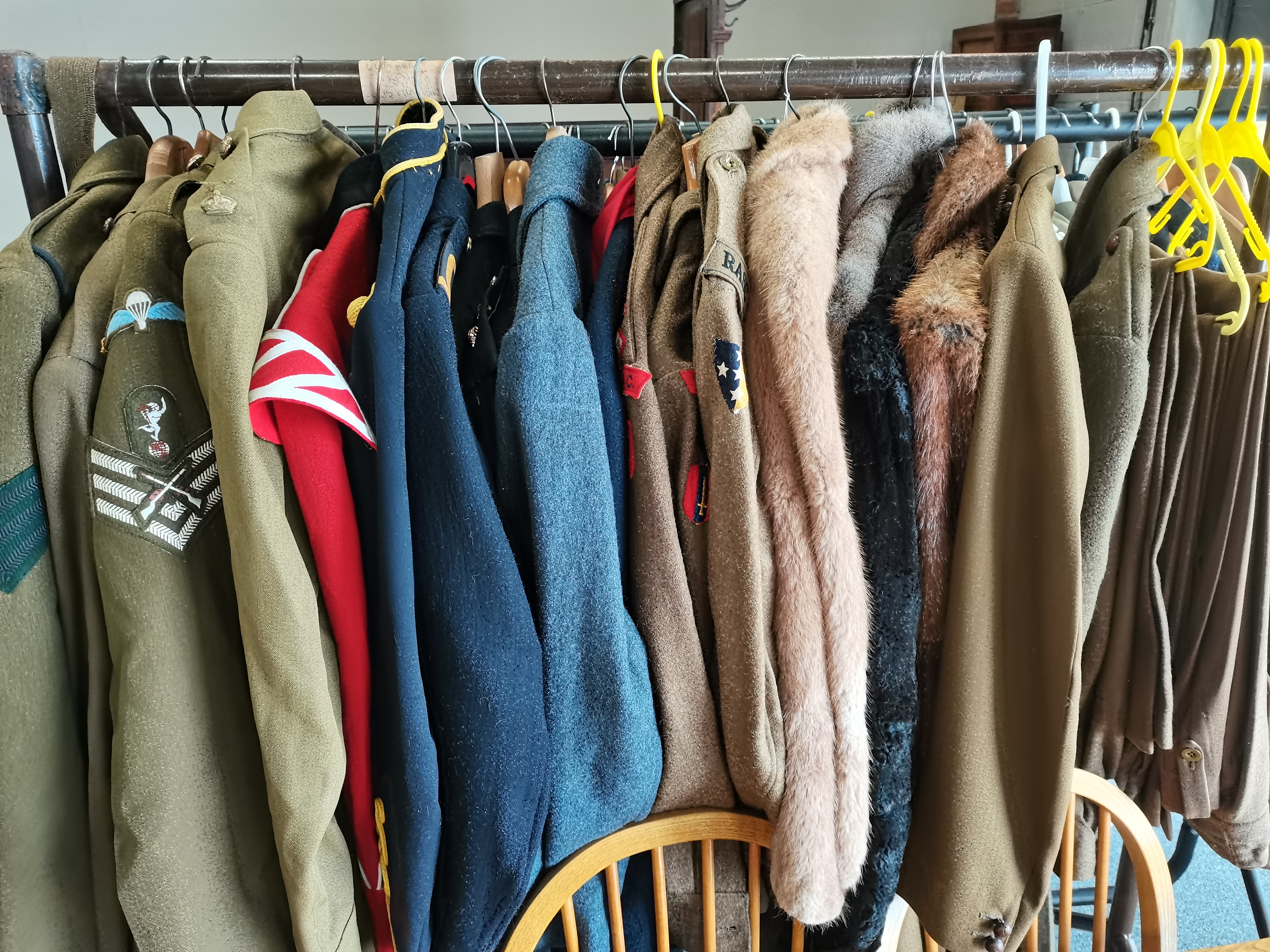 large collection of old military uniforms, fur coats etc - Image 5 of 5