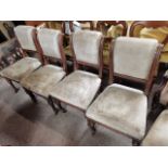 4 x Antique mahogany dining chairs