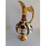 Crown Derby jug ( crack on handle)