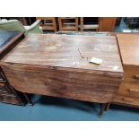 Antique drop leaf side table