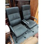 2 modern office chairs