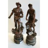 Pair of spelter figures