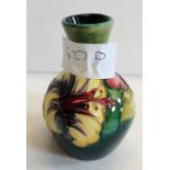 Moorcroft small green pot 9cm ex. Con