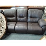 2 faux leather sofas
