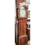 G Davison Wooler 8 day mahogany longcase clock