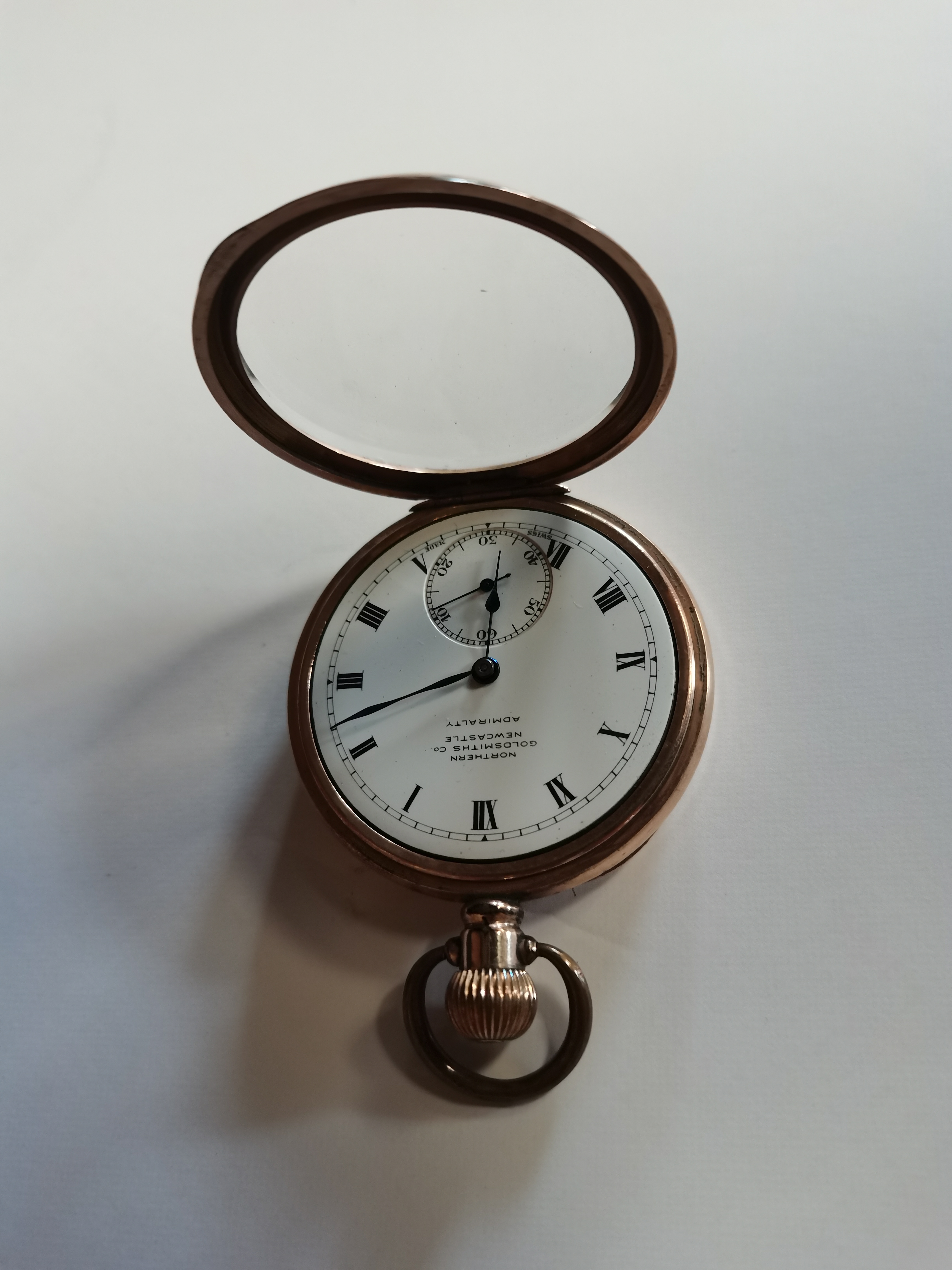 Northern goldsmiths co.Newcastle pocket watch gold plated working - Image 6 of 8