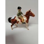 Beswick Skewbald pony and girl