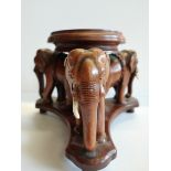Wooden Stand 3 Elephants