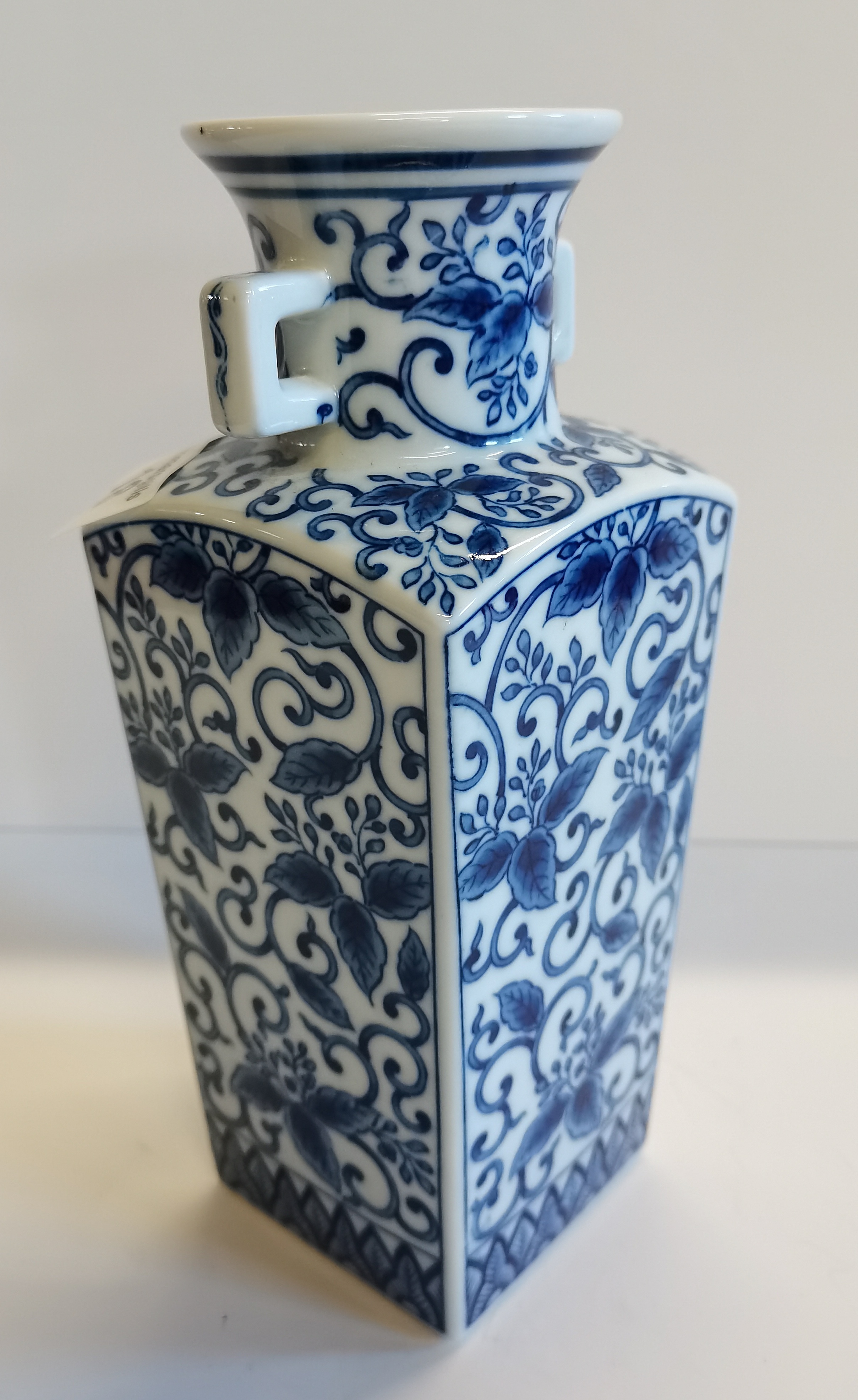 HM & Co. Japan pattern blue and white vase small repair to base C1920s - Image 2 of 3