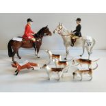 Beswick Huntsman set (one dog leg repaired )