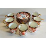 Set of 7 Crown Derby Coffee Cups