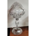 Quality cut glass table lamp