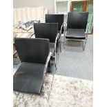 4 chrome dining chairs