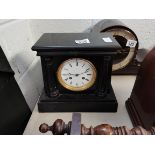 Slate mantle clock