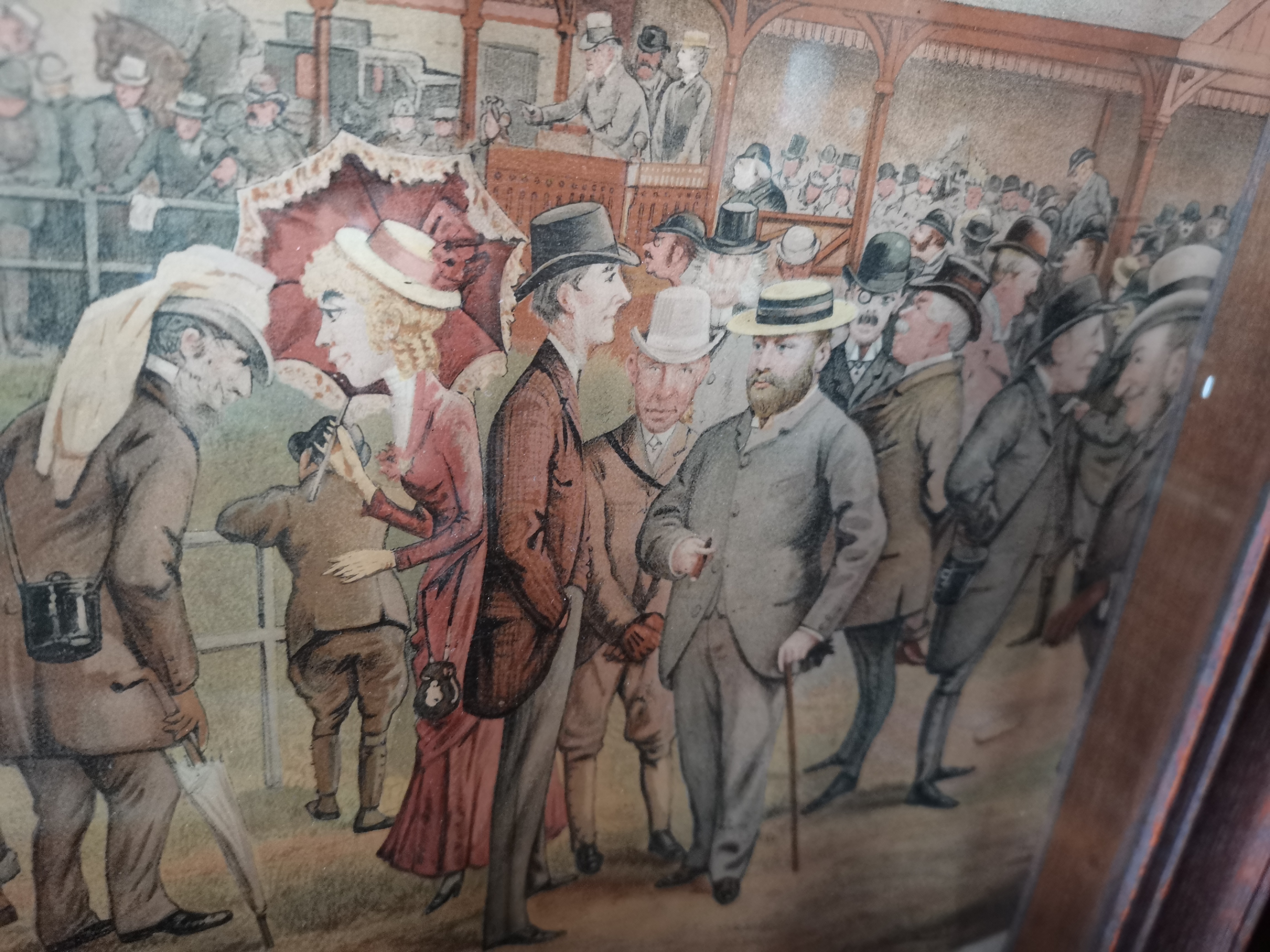 1887 Tattersalls Racing Picture By Day & Son with Edward Prince of Wales talking to other - Image 2 of 4