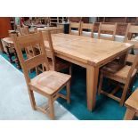 modern light oak extending dining table with 8 chairs