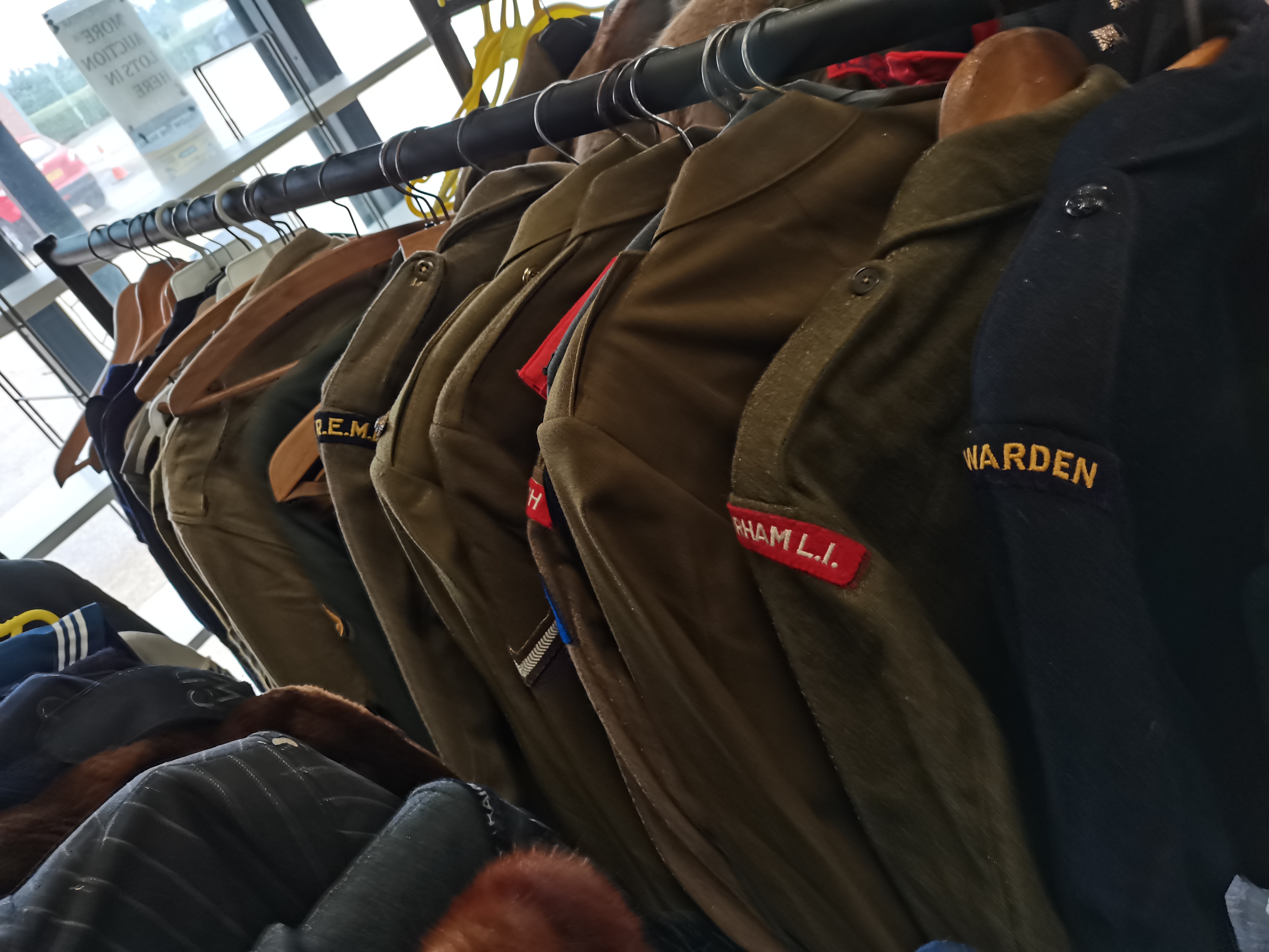 large collection of old military uniforms, fur coats etc - Image 3 of 5