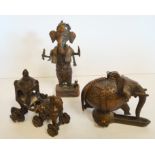 3 Bronze Ethnic Pieces