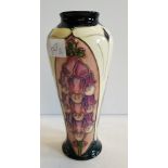 Moorcroft blue cream vase 20cm ex. Condition