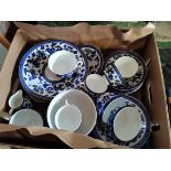 Coalport blue and white coffee set