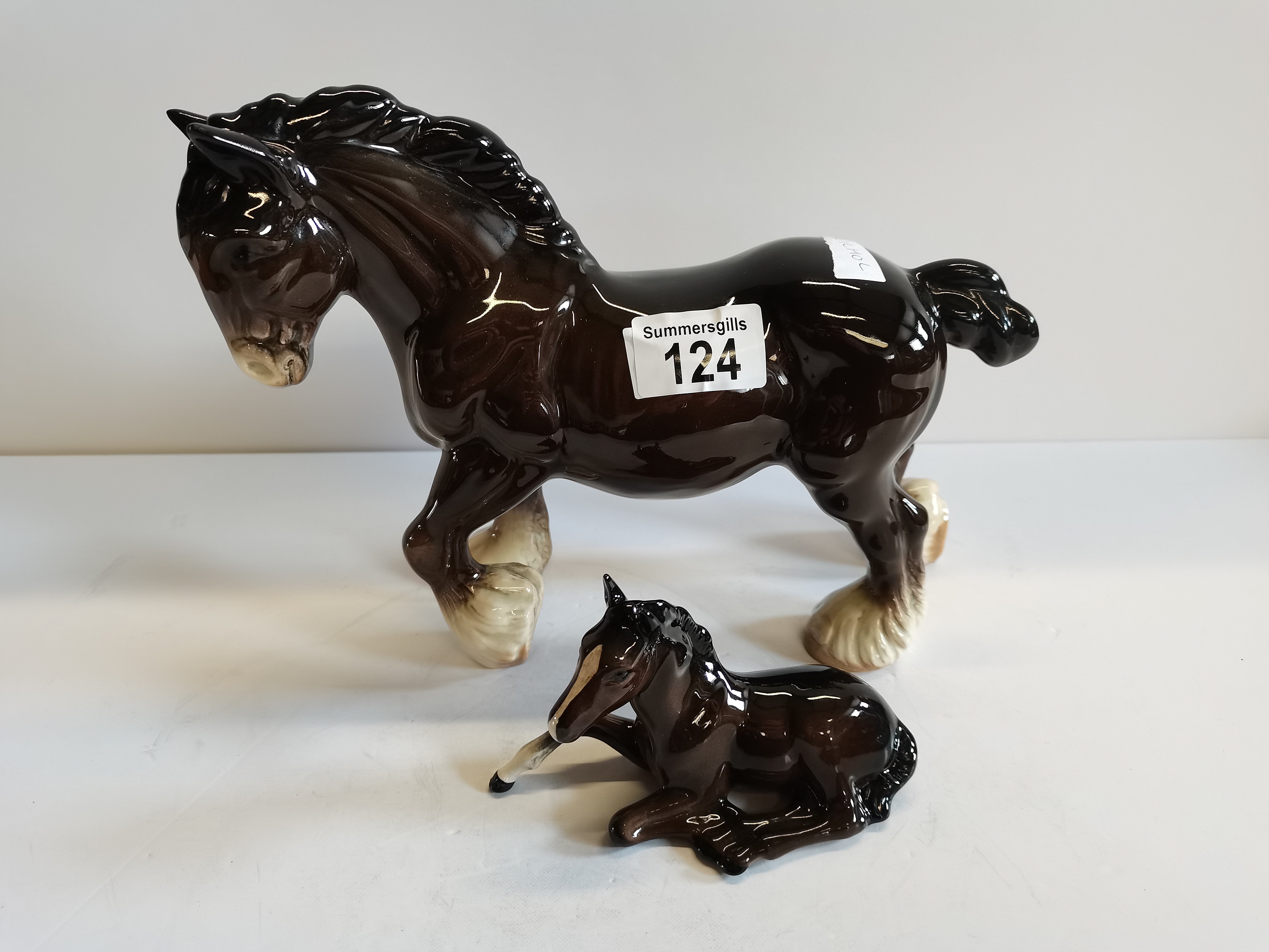 Beswick foal and Carthorse (check beswick??