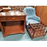 Victorian nusing chair and canterbury etc.
