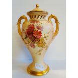 Royal Worcester vase with lid 25cm height