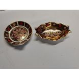 2 Royal Crown Derby Imari pattern dishes (good condition)