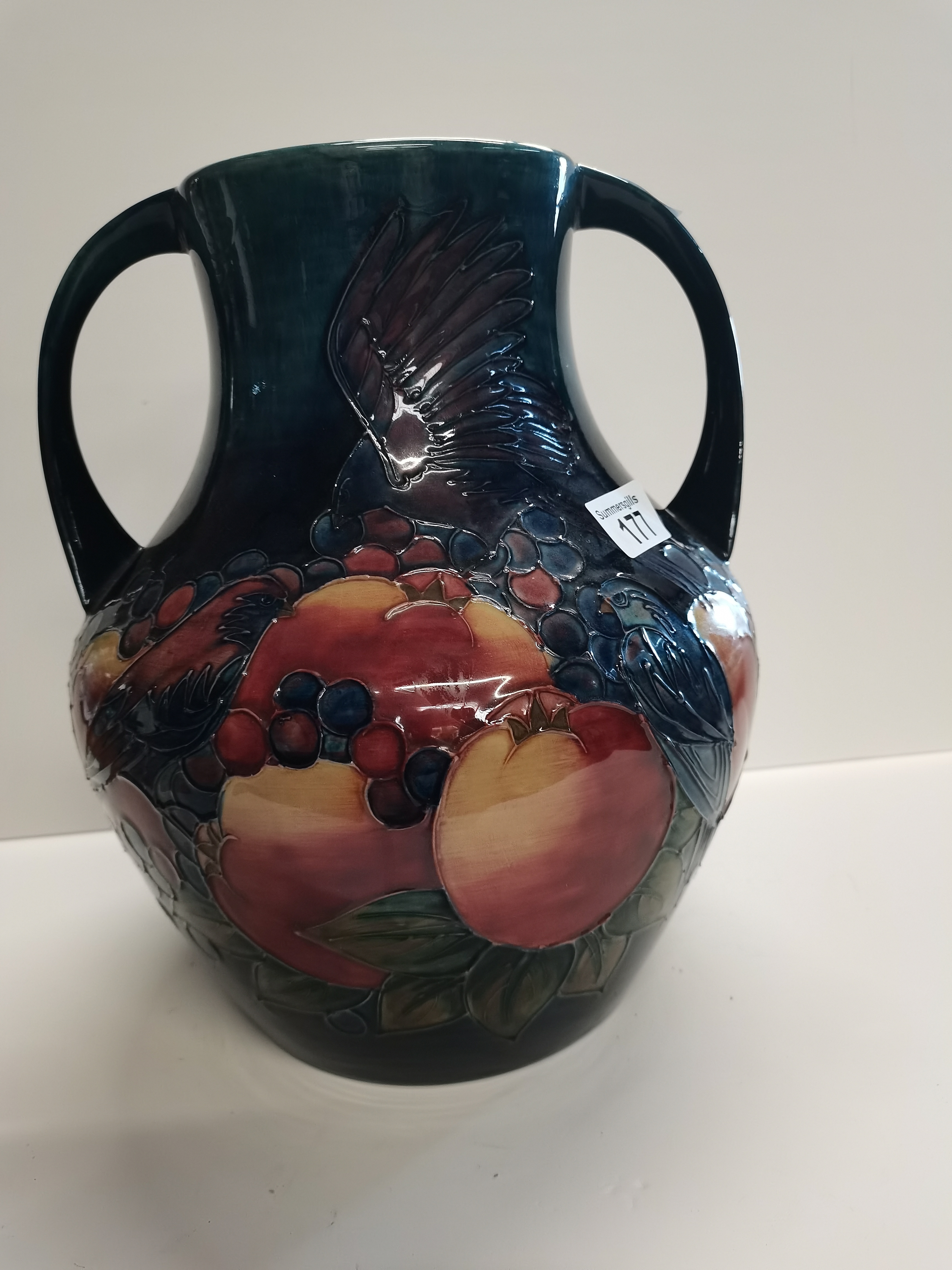A quality berries and Finch Moorcroft Ewer/ vase 35cm ex cond. - Image 3 of 4