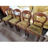 4 x Antique mahogany dining chairs