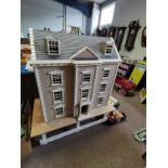 Large dolls house and including furniture etc. ( 1m x1m x 50cm )