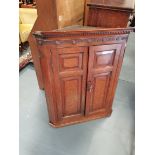 antique oak corner cupboard