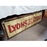 Large enamel sign Lyons coffee