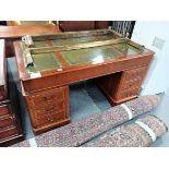 rep yew pedestal desk