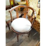 Edwardian mahogany and inlaid chair