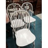 4 painted kitchen chairs