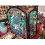 Glass Leaded Fire Screen