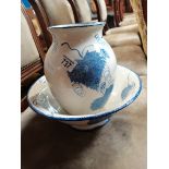 Pook pottery jug and bowl set