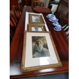 4 Victorian scene pictures in gilt frames