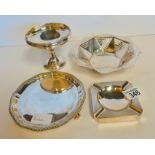 Silver dishes, Ashtray and bon bon dish ( 734g