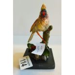 Coal Painted Bronze (with foundry mark) Bird Austrian