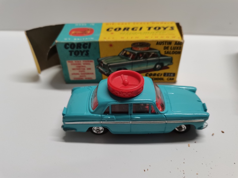 Corgi Austin A60 boxed car plus Major M9 Matchbox Double Freighter - Image 2 of 7