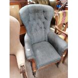 Victorian mahogany gentlemans chair