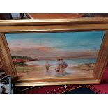 Oil painting of East coast by James L M?