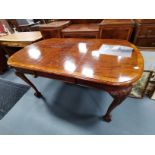 Antique walnut extending dining table and matching sideboard